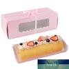 Long Cardboard Paper Cake Bakery Swiss Roll Cake Boxes Cookie Mooncake Box Baking Package Supplies LX2748