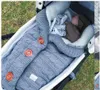 2021 New Baby Sleeping Bags Winter Warm Button Knitted Swaddle Wrap Swaddle Stroller Wrap Toddler Blanket Sleeping Bags