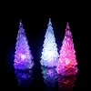 Manufacturers creative colorful LED mini crystal simulation desktop luminous acrylic tree flash Christmas tree Rave Toy