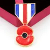 Placcato oro Poppy Flower Brooch Festive Party Forniture Remembrance Day The British Legion Badge Seno Seno Souvenir