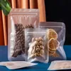 100pcs lot Frosted Zipper Plastic Bag Reusable Self Seal Pouch Flat Bottom Smell Proof Food Storage Packing Bags for Snack Tea Coffee