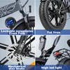 US STOCK 500W 20-inch Fat Tire Electric Bicycle Mountain Beach Snow Bikes for Adults Aluminum Electric Scooter 7 Speed Gear E-Bike W41215024
