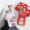 Niedliche 3D-Puppen-Cartoon-Weihnachtsmann-Rentier-Baum-weiche Handyhülle für iPhone 11 Pro Max XR 8 Plus Cover 2020 Weihnachtsgeschenk
