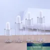 50st / parti 5ml 10ml 20ml Clear Glass Dropper Bottle Essential Olje Display Injektionsflaskor Serum Parfym Prov Test Kosmetisk behållare