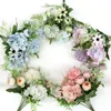 الزهور الاصطناعية 7 الفروع الحرير كاميليا وهمية ديزي ليف الكوبية الزفاف الزهور ديكور الزفاف اليد زهرة JK2102XB