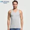 100% хлопчатобумажный мужской нижней школы Slim Fit Мужские нижнее белье одежда бодибилдинг моноведения фитнес топы тройники подъемный жилет нижнее белье MX200815