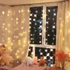 300 cuerdas LED w3m x h3m iluminación blanca cálida romántica boda de Navidad al aire libre cortina de cuerda luz para decorar banquete de fiesta de bodas