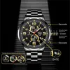 Luxus Mode Männer Quarz Armbanduhr Herren Business Edelstahl Uhren Kalender Datum Leuchtende Uhr Mann Casual Leder Uhr