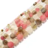 1Strand Lot 4 6 8 10 12mm Matte Tea Stone Stone Round Roulding Beads for DIY Swelet Mowner