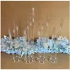 5 pçs decoração de casamento candelabros castiçais transparentes castiçais de acrílico para festa de casamento