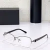 NIce Elegant and exquisite women's half-rim glasses Designer Metal frame square shape eyeglasses Side inlaid rhinestones lady glasse 2174B