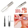 Make Up Beauty Tool Stainless Steel LED Eyebrow Tweezer With Smart LED Light Nonslip Eyelash Eyebrow Hair Removal Tweezers Clip B4807018