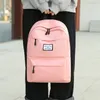 4 set Women Backpack soild color Canvas Suitable for Teenger Girls School Backpack Set Women Bookbags Large Travel bags LJ201225