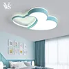 Потолочные светильники VVS Современное сердце лампы акриловые синий розовый свет для гостиной 220V Home