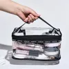 3 PCS Transparante PVC Bag Travel Organizer Clear Make -uptas schoonheidsspecialiste cosmetische tas schoonheidshouten toiletiek Make -up zakje wastzakken y200714