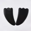 Selling Natural Jade Stone Black Obsidian Jade Guasha Board Facial Eyes Health Care Beauty Scraping Gua Sha Massage Tool9428811