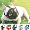 Kort snuttin Dog Muzzles Justerbar fransk bulldogg munstycke hund munmask andas andas nos för anti stop skällande leveranser3669982