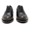 Oxford shoes handmade thousand rivets gentleman leather shoelace men's shoes lace dress shoes for spring
