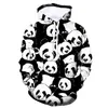 Novità streetwear uomo felpe con cappuccio panda nero bianco 3d stampato moda casual unisex pullover felpa con cappuccio felpe con cappuccio