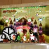 Cartone animato impermeabile Babbo Natale negozio vetrina porta in vetro adesivo giorno di Natale adesivo da parete carta da parati autoadesiva fai da te