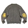 Men's Sweaters Autumn winter tide br 21 worn hole round neck smiling face knitted sweater Pullover long sleeve casual men's women's autumn and