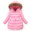 Inverno Bebê Roupas Roupas Grosso Childress Quente 80% Branco Pato Duck Down Caquetes Para Esportes Com Capuz Outerwear Menina moda Down Jacket LJ201017