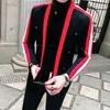 Blazer Hombre Mens Stylish Blazer Trend Hiphop Blazers Autumn Night Hairstyle Division Personality Loose Coat Jacket 201104