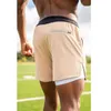 Gym Men Shorts Summer 2 in 1 Multi-pocket Fitness Sports High Quality Muscle Men's Training Running Ll-ndk1 Y220305