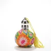 Luxus-Blumen-Druck-15ml leere Plastik-Lehm-Ätherisches Öl Roll On Parfüm-Flasche Auto-Fall-Dekoration