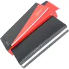 Monte estojo de couro preto para lápis, caixa de canetas esferográficas luxuosas com garantia de papel manual4121072