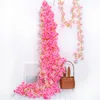 10 stücke 220cm Kirschblume Rattan Hochzeit Bogen Dekoration Rebe Künstliche Blumen Wohnkultur DIY Seide Wandbehang Gefälschte Blume