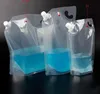 1L 2L Stand-up Plastic Drink Packaging Bag Spout Pouch For Beverage Liquid Juice Milk Coffee