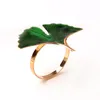 Emerald Green Napkin Ring Leaf Napkin Holder