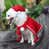 Novo Natal Pet Decoração Pet Roupa Vestido Filhote de Cachorro Cão De Cão De Cão Capa Chapéu Vestido