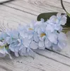 Simulering blomma silke dekorativa blommor singel violett falsk bukett hem bröllop dekoration imitation sant kronblad