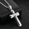 Top AAA Qualität Edelstahl Christian Kreuz Halskette für Männer Jesus Vaterunser Halsketten Mann Schmuck religiöses Geschenk Großhandel Fabrik Preis