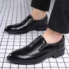 Sapatos pretos para Shoes Homens Formal Loafers Homens italianos Plus Size Dress Shoes Men clássico Luxo