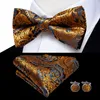 Luxury Silk Adult Men's Suspenders Leather Metal 6 Clips Braces Wedding Party Bow Tie and Vintage Elastic Men 220221