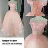 Gryffon فساتين quinceanera حفلة موسيقية قبالة الكتف الكرة ثوب الكلاسيكية الدانتيل التطريز خمر quinceanera اللباس زائد szie