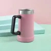 Tasse à bière en acier inoxydable de 24oz, grande capacité, Double paroi, isolation sous vide, tasse à café et à bière de voyage