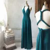 새로운 도착 저렴한 간단한 부르고뉴 라인 댄스 파티 드레스 V 넥 바닥 길이 플러스 크기 공식 드레스 저녁 파티 착용 Ogstuff Vestidos