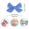 2pcs/set Flower Cotton Bows With Clip For Baby Girls Plaid Boutique Clips Hairgrip Barrettes Headwear Hair Acesssories