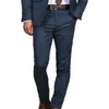 Superbe Slim Costumes De Mariage Bleu Foncé Pour Hommes Custom Made Hommes Costume Bleu Style De Mode Costumes D'affaires SUR MESURE Bleu Tuxedo 201106