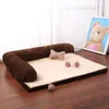 Cama para perros Cama suave para mascotas Gato Camas para perros con almohada Mermory Espuma Cachorro Casa de perro Cojín Estera Sofá en forma de L Sofá para perros grandes y pequeños 201124