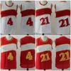 Maillot Vintage rouge blanc 4 Webb 44 Pete Dikembe 55 Mutombo chemises qualité taille S3XL cousu 1461244