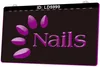 LD5999 open nagels schoonheidssalon shop 3D gravure led licht teken groothandel detailhandel