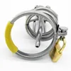 Stainless Steel Cock Cage Male Penis Ring with thick Catheter Bondage lock device BDSM Sex Toys for Men1748105
