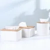 Tissue Boxes Servetten 1pc Creatieve Hout Plastic Doos Dispenser Servet Papier Houder Keuken Restaurant Container1