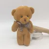 12cm (4.7 ") Härlig Siamese Teddy Bear med Bow Plush Pendants Leksaker för nyckelkedja / bukett / Telefon / Väska / Dekorativ Tillbehör Present