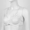 Soutien-gorge à mamelon ouvert pour femmes, sous-vêtements érotiques Sexy, coupe découpée, transparent, dentelle transparente, étagère de Lingerie, sous-vêtements 285j